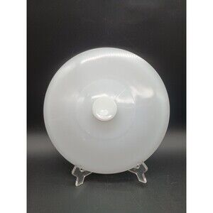 Vintage White Milk Glass LID Round 7.75" Inner 8.5" Total Diameter Replacement